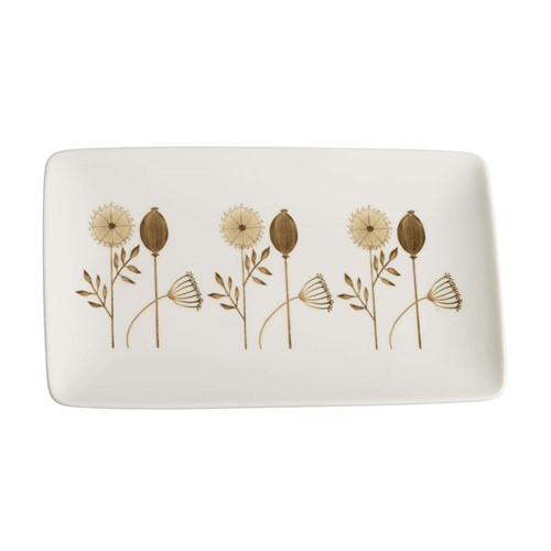 Assiett Frökapsel beige, L.21cm, B.13cm