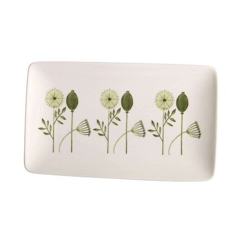 Assiett Frökapsel grön, L.21cm, B.13cm