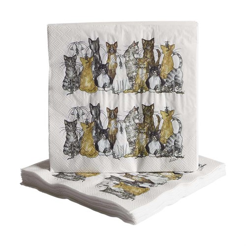 Papierservietten Katzen 20 Stk, 33x33cm