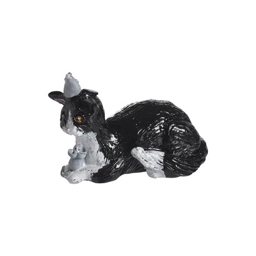 Katten Smulan svart, L.7cm