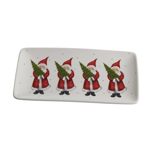 Servierplatte Weihnachtsmann L.21cm, B.13cm