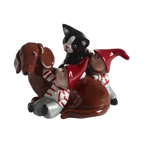 Wichtel Tusse mit Dusty und Dolly, H.6,5cm