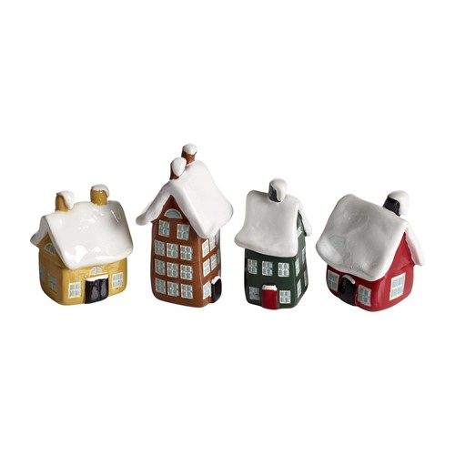 Winter houses, 4-p H.4,5-6,5cm