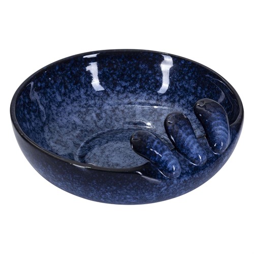 Schale Muschel groß, blau ø19cm