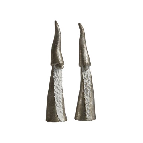 Tomten den långa silver 2-pack H.15cm