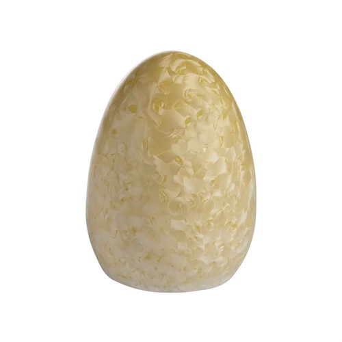 Porcelain egg, yellow H.10cm/ø7,4cm