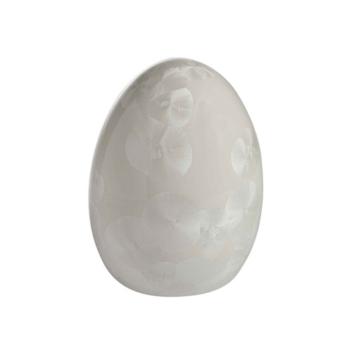 Porcelain egg, white H.11,5cm/ø8,2cm