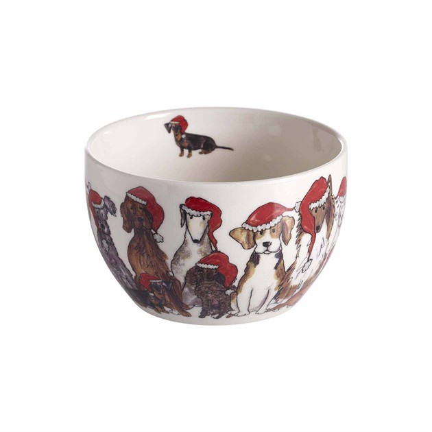 Skål Julhund, Ø13cm, H.8,5cm, 70cl