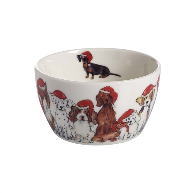 Skål Julhund, Ø13cm, H.8,5cm, 70cl