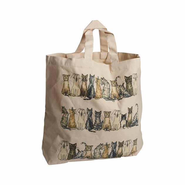Baumwolltache Katze, 42x48x10cm