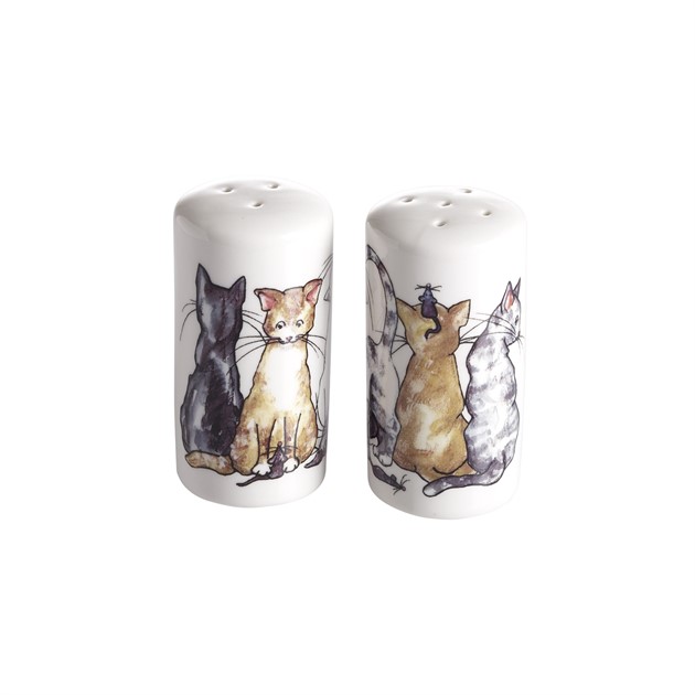 Salt/Pepper set Cat, H.8cm