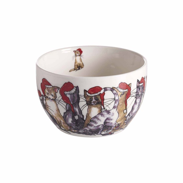 Skål Julkatt, Ø13cm, H.8,5cm, 70cl