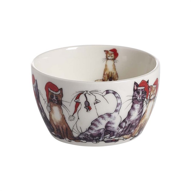 Skål Julkatt, Ø13cm, H.8,5cm, 70cl
