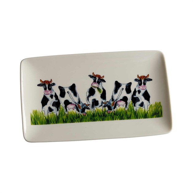 Plate Cow L.21cm, B.13cm