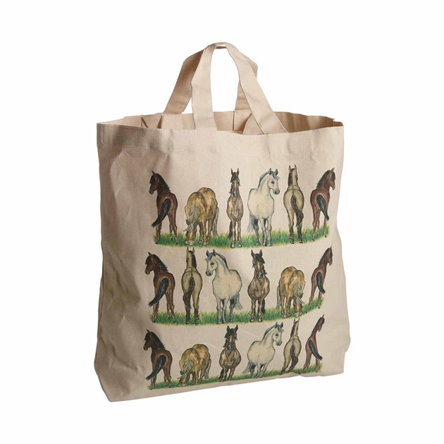 Baumwolltasche Pferd, 42x48x10cm