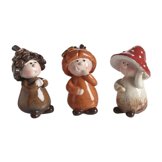 Herbstwichtel 3er Set., H.5cm
