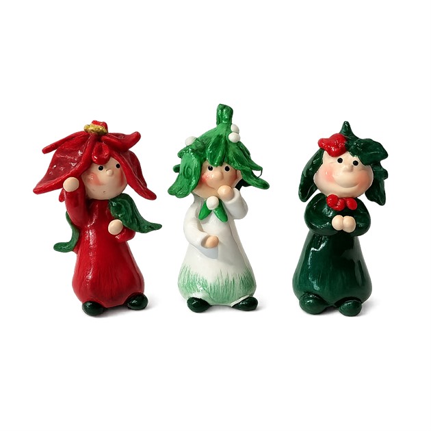 Winterkinder 3er Set., H.6cm