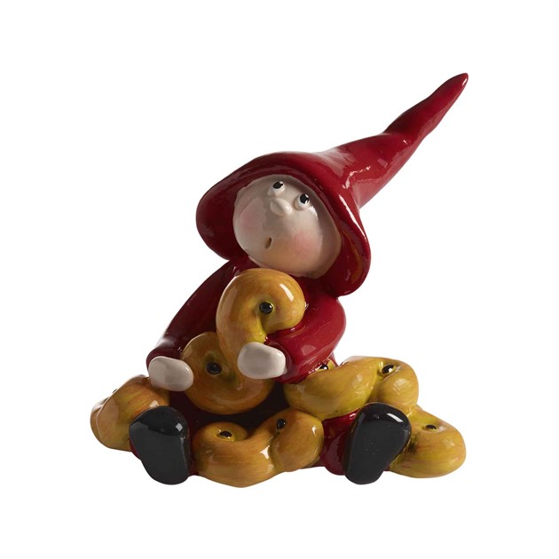 Wichtel Nisse mit Safranbrötchen, groß H.10,5cm