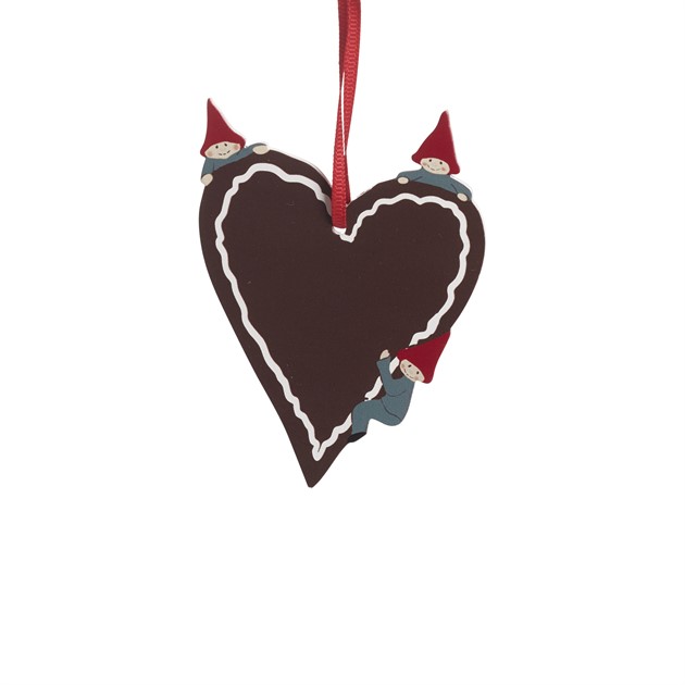 Hängande Pepparkaka i trä, H.10cm