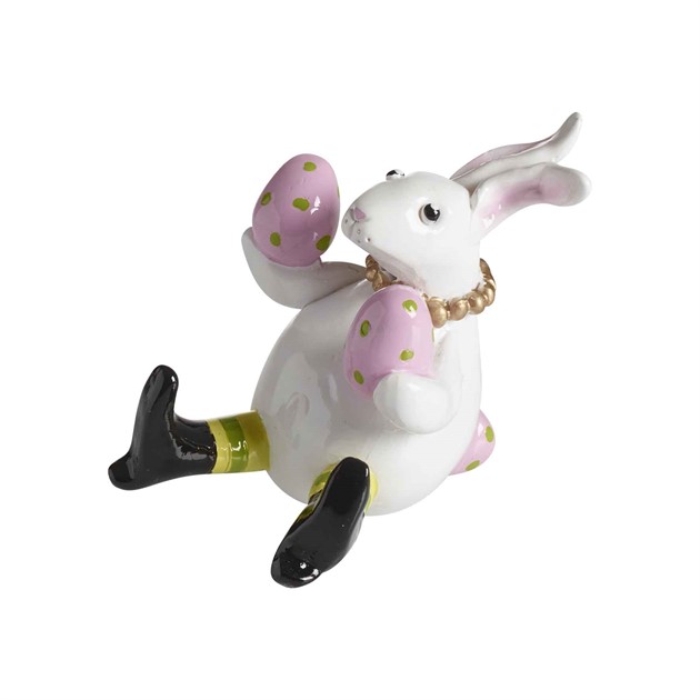 Hase mit Halskette, rosa H.6cm
