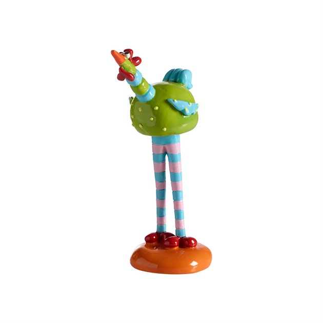 Gyllenkrok på ben grön, H.17cm