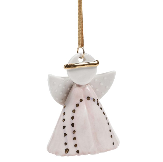 Angel Hannah hanging, pink H.6cm