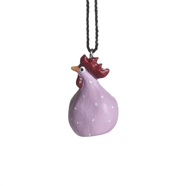 Hanging Hen lilac H.4cm