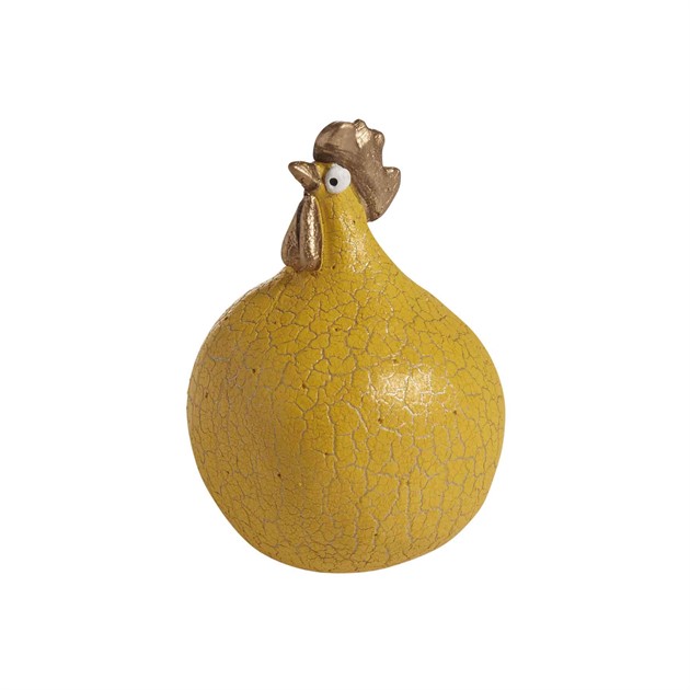 Huhn rissig gelb, H.9,6cm
