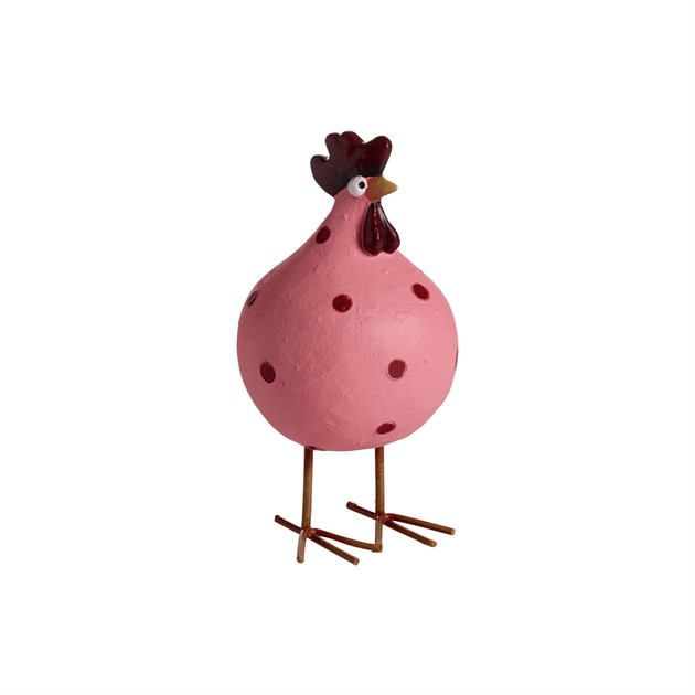 Hen Poppy with leg, pink H.12,5cm