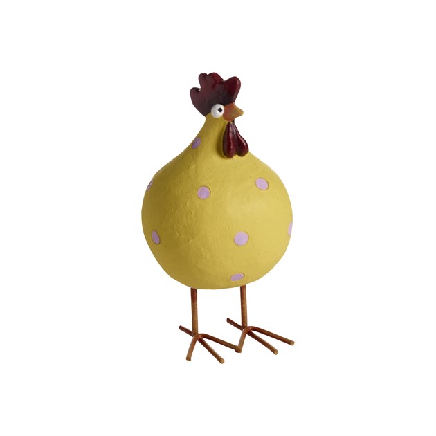 Hen Poppy with leg, yellow H.12,5cm