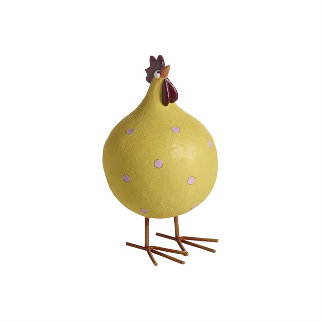 Hen Poppy with leg, yellow H.16cm