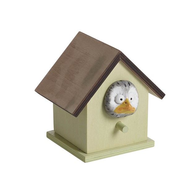 Walldecoration Owl  Owe, green H.9,5cm