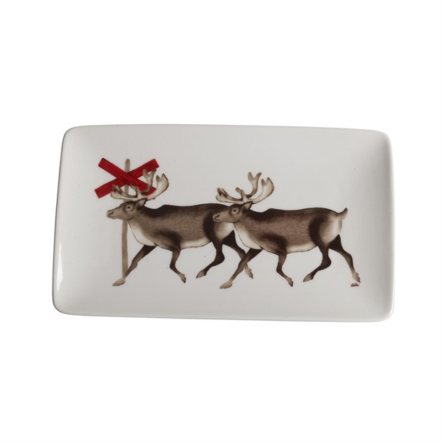 Plate Reindeer L.21cm, B.13cm