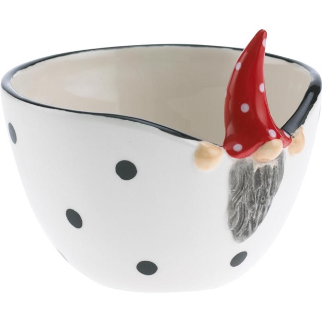 Candleholder/bowl Peek-a-boo Santa ø7cm, 7cl