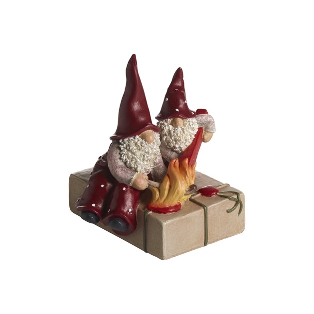 Elmer och Max med paket, H.9cm, L.8cm