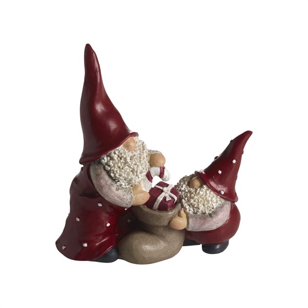 Elmer och Max med julstrumpa, H.8,5cm