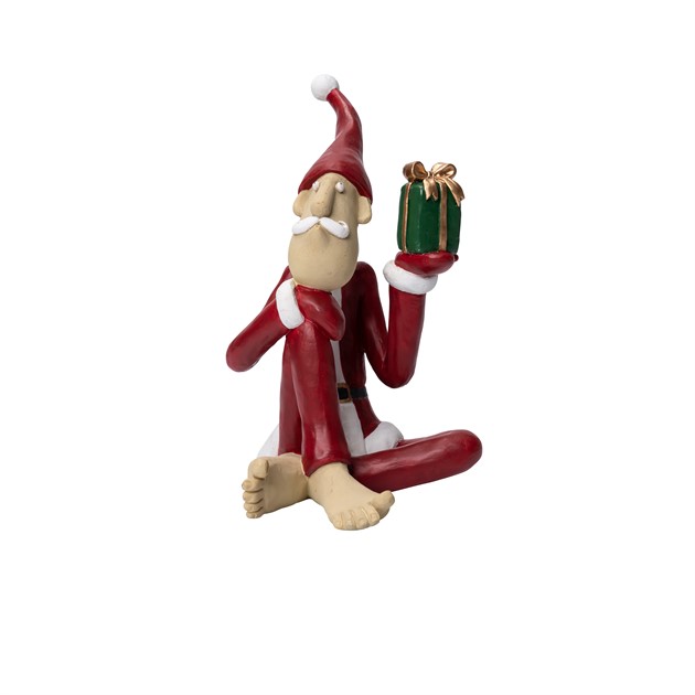 Wichtel Ove mit grünem Geschenk H.18,6cm