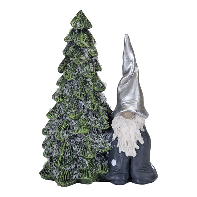 Tomten Fritte med gran H.12.5cm