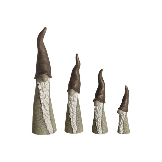 Tomten den långa, beige 4 st H.4,5-10cm