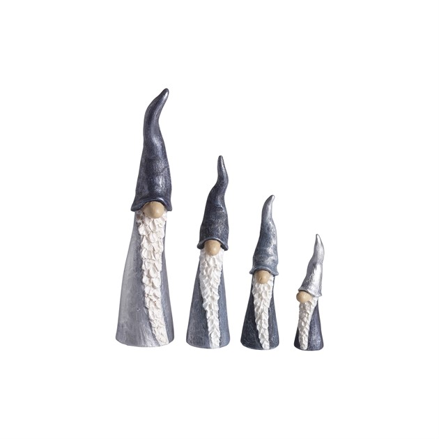 Tomten den långa, blå 4 st H.4,5-10cm