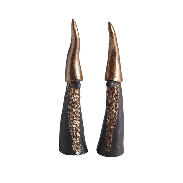 Tomten den långa svart 2st H.15cm